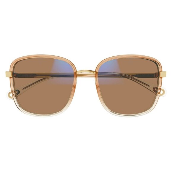 New CHLOE Franky Orange Square CH0034S 001 Sunglasses Women - Picture 3 of 6